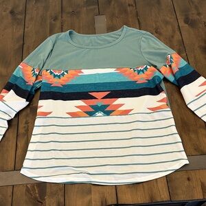 Colorful Patterned Women's Top